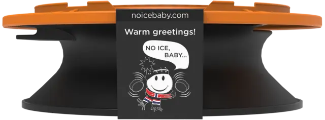 No Ice, Baby™ DUO - Smart Isskrape Kjegleformet skrape - Oransje/Svart 