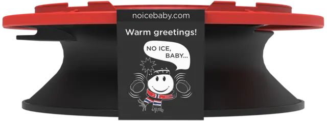 No Ice, Baby™ DUO - Smart Isskrape Kjegelformet skrape - Rød/Svart 
