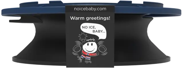 No Ice, Baby™ DUO - Smart Isskrape Kjegleformet skrape - Mørkblå/Svart 