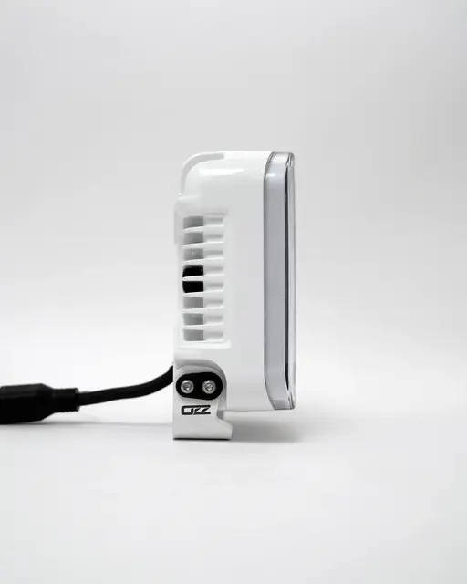 OZZ SQR 7" fjernlys 178mm Med park- og varsellys, hvitt hus 