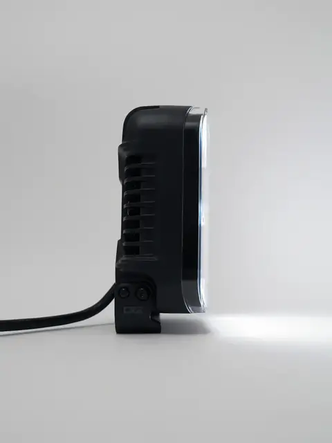 OZZ SQR 7" fjernlys 178mm Med park- og varsellys, sort hus 