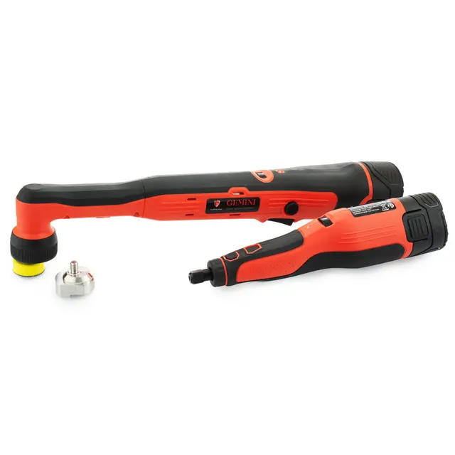 Turisimo Gemini Mini Poleringsmaskin 2 maskiner i sett - batteri inkl 