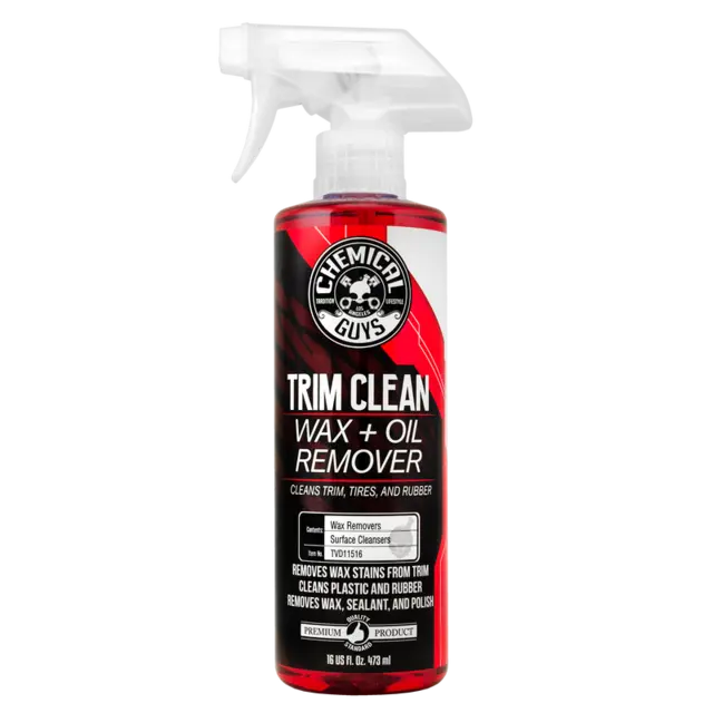 Chemical Guys Trim Wax and Oil Remover Fjerner polishrester på plast, 473ml 