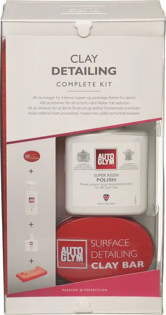 Autoglym Clay Detailing Complete Kit Komplett claysett m/ clay- klut og spray 