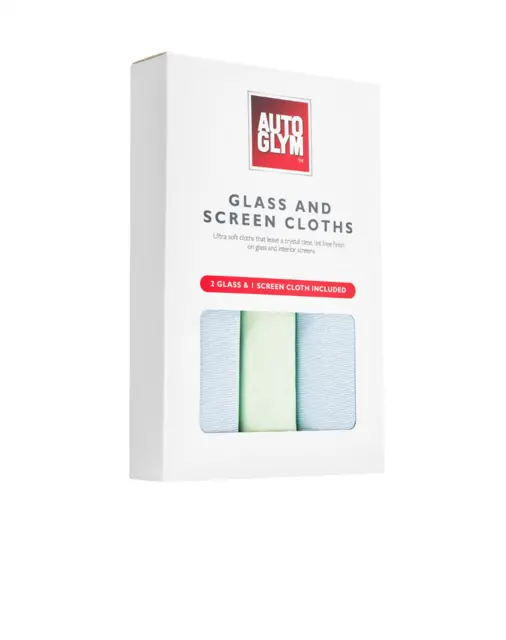 Autoglym Glass & Screen Cloths 3 pk. Rengjør Skjermer og Glass Lofritt 