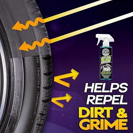 Chemical Guys Galactic Black Gir mørk glans til dekk og plast, 473ml 