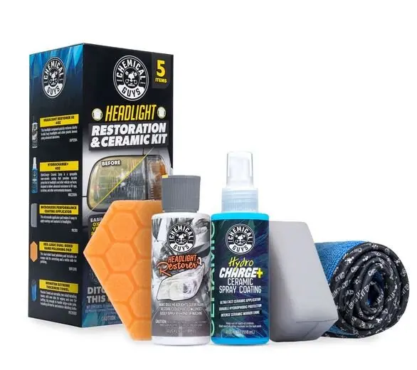 Chemical Guys Headlight Kit Gjenoppretter og beskytter frontlykter 