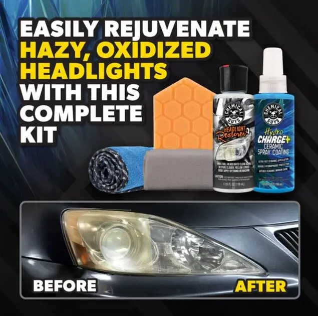 Chemical Guys Headlight Kit Gjenoppretter og beskytter frontlykter 