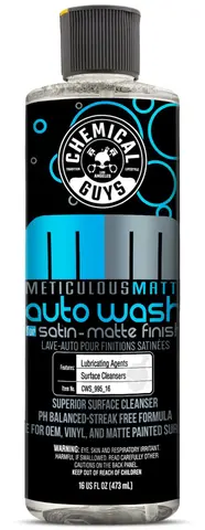 Chemical Guys Meticulous Matte Auto Wash Matt-sikkert bilshampo uten glans, 473ml