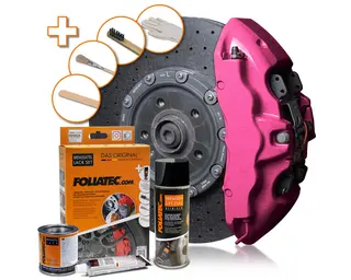 Foliatec Brake Caliper Lacquer Set Candy pink metallic - 3 components