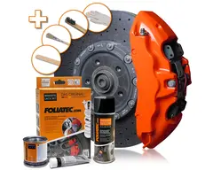 Foliatec Brake Caliper Lacquer Set Flame orange - 3 components