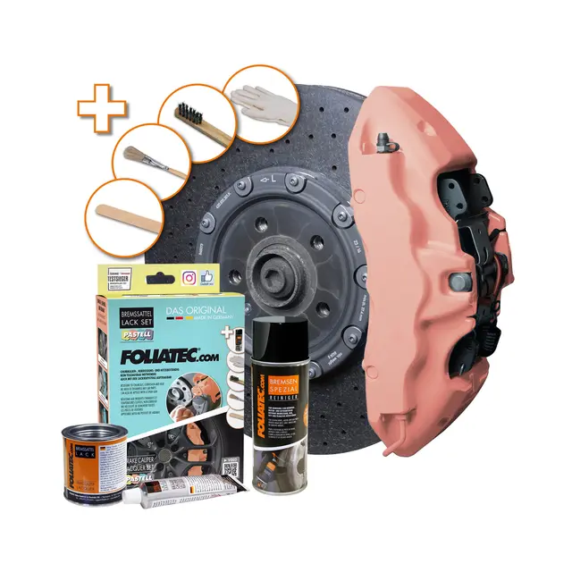 Foliatec Brake Caliper Lacquer Set Juicy peach - 3 components 