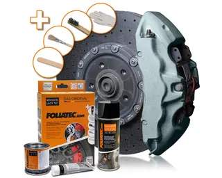 Foliatec Brake Caliper Lacquer Set Marina Bay Silver Metallic -3 components