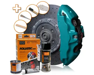 Foliatec Brake Caliper Lacquer Set Miami beach blue glossy