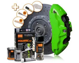 Foliatec Brake Caliper Lacquer Set Neon Green - 3 components