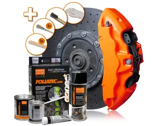 Foliatec Brake Caliper Lacquer Set Neon Orange - 4 components