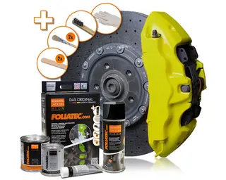 Foliatec Brake Caliper Lacquer Set Neon Yellow - 4 components