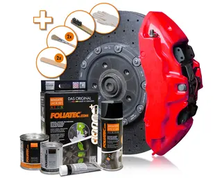 Foliatec Brake Caliper Lacquer Set Neon Red - 4 components