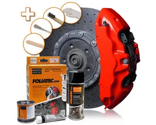 Foliatec Brake Caliper Lacquer Set Performance Red - 3 components
