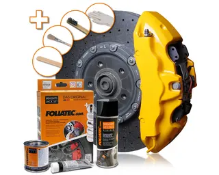 Foliatec Brake Caliper Lacquer Set Performance Yellow - 3 components