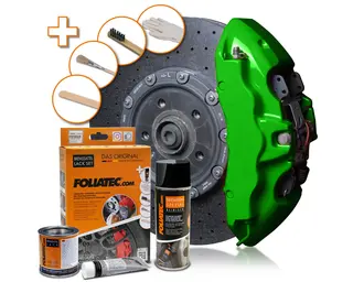 Foliatec Brake Caliper Lacquer Set Power green - 3 components