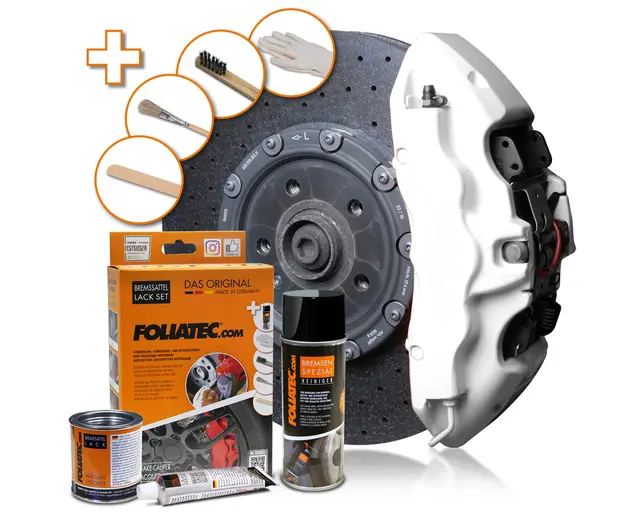 Foliatec Brake Caliper Lacquer Set Pure white - 3 components 