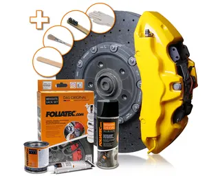 Foliatec Brake Caliper Lacquer Set Speed yellow - 3 components