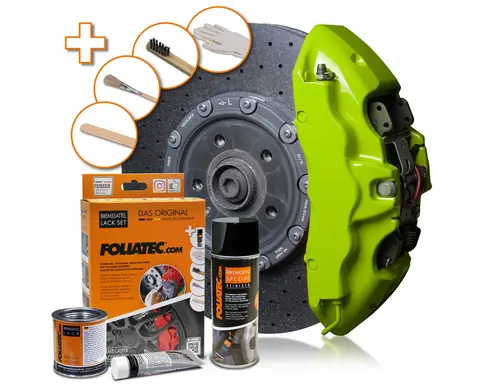 Foliatec Brake Caliper Lacquer Set Toxic green - 4 components