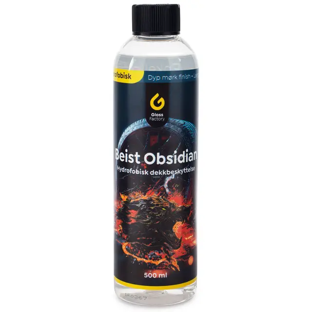 Gloss Factory Beist Obsidian Hydrofobisk, silkesvart finish 