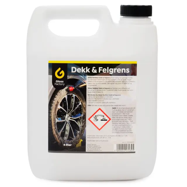 Gloss Factory Felg og dekkrens Effektiv felg og dekkrens, 4L 