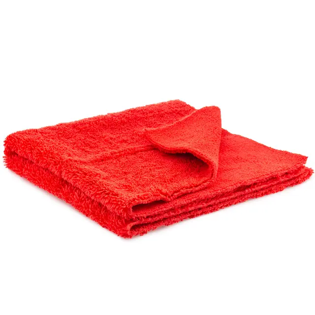 Gloss Factory Edgeless Mikrofiberklut Rød 40x40cm, 340gsm, uten søm 