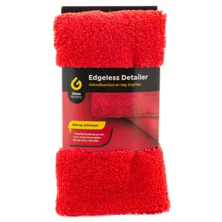 Gloss Factory Edgeless Mikrofiberklut R&#248;d 40x40cm, 340gsm, uten s&#248;m
