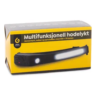 Gloss Factory Multifunksjonell Hodelykt Oppladbar, sensorstyr og sprutsikker