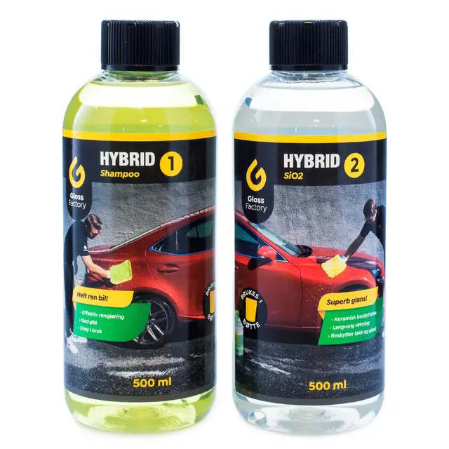 Gloss Factory Hybrid SiO2 Bilshampo Refill til 2-komponent vaskesystem 