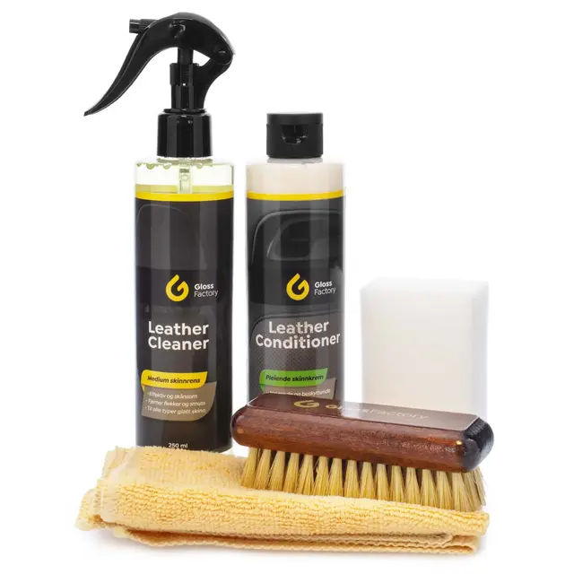 Gloss Factory Leather Care Kit Mild rens/beskyttelse for skinninteriør 
