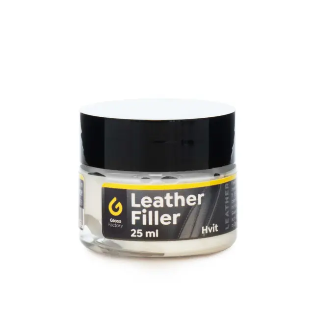 Gloss Factory Leather Filler - hvit Hvit reparasjonsmasse for skinn - 25ml 