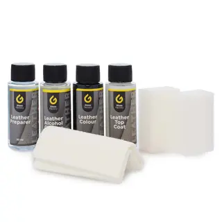 Gloss Factory Leather Steering Wheel Kit Reparasjonssett for skinnratt - sort