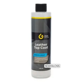 Gloss Factory Leather Top Coat semigloss Fargeløs lakkforsegling for skinn 250ml
