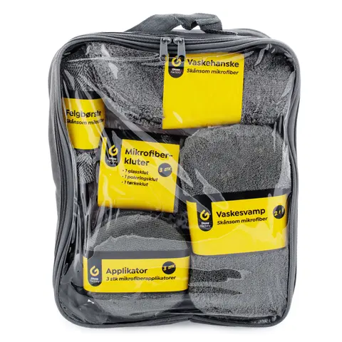 Gloss Factory Mikrofiber Kit Komplett mikrofiber kit i 9 deler