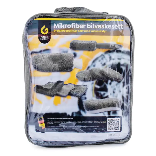 Gloss Factory Mikrofiber Kit Komplett mikrofiber kit i 9 deler 