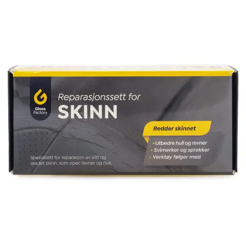 Gloss Factory Leather Repair Kit Komplett sett for skinnreparasjon
