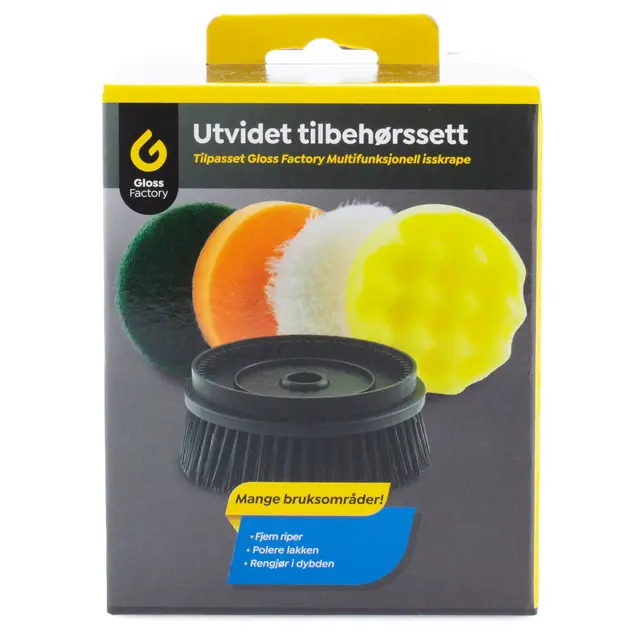 Gloss Factory Utvidet tilbehørssett 5pk Tilpasset multifunksjonell isskrape 