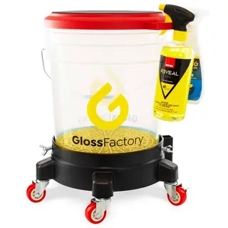 Gloss Factory Vaskeb&#248;tte med hjul Pakke med sittelokk, hjul, rist og b&#248;tte