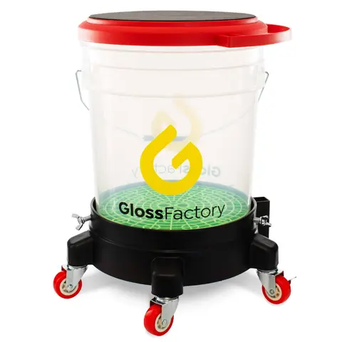 Gloss Factory Vaskeb&#248;tte med hjul Pakke med sittelokk, hjul, rist og b&#248;tte