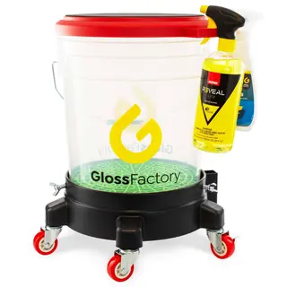 Gloss Factory Vaskeb&#248;tte med hjul Pakke med sittelokk, hjul, rist og b&#248;tte