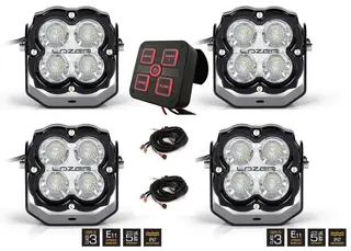 Lazer lyspakke Utility 80 4 lamper, relesett og bryterpanel