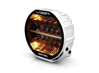 Lazer Sentinel 9 Highline Beacon 130W - PL2 Hvit Med varsellys