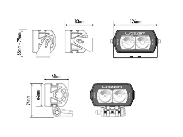 Lazer ® ST2 Evolution Lengde 124mm. 2068 Lumen 