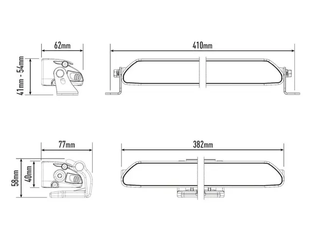 Lazer Linear 12 Elite LED fjernlys Populær - kraftig slank LED-bjelke! 