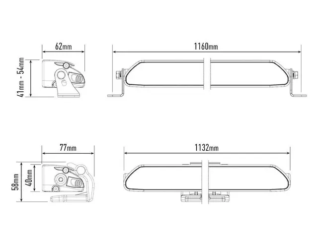 Lazer Linear 42 LED-bar Fjernlys Stor godkjent LED-bar med høy effekt! 